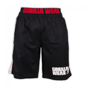 Gorilla Wear - Men's California Mesh Running Track Shorts - Black/Red