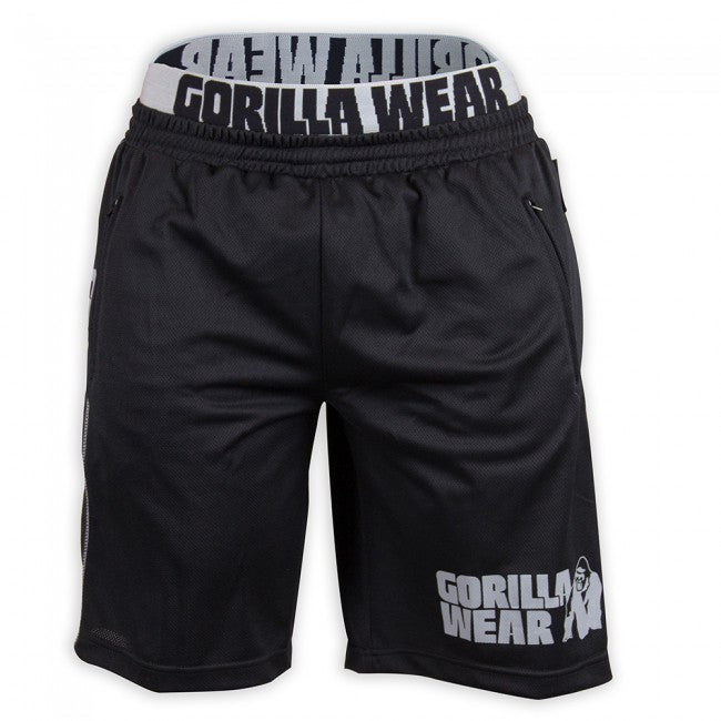 Gorilla Wear - Men's California Mesh Running Track Shorts - Black/Gray