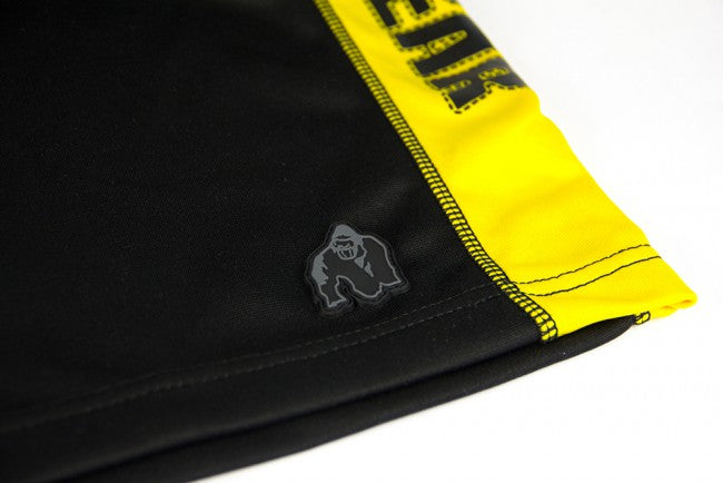 Gorilla Wear - Men's Running Track Shorts - Black/Yellow
