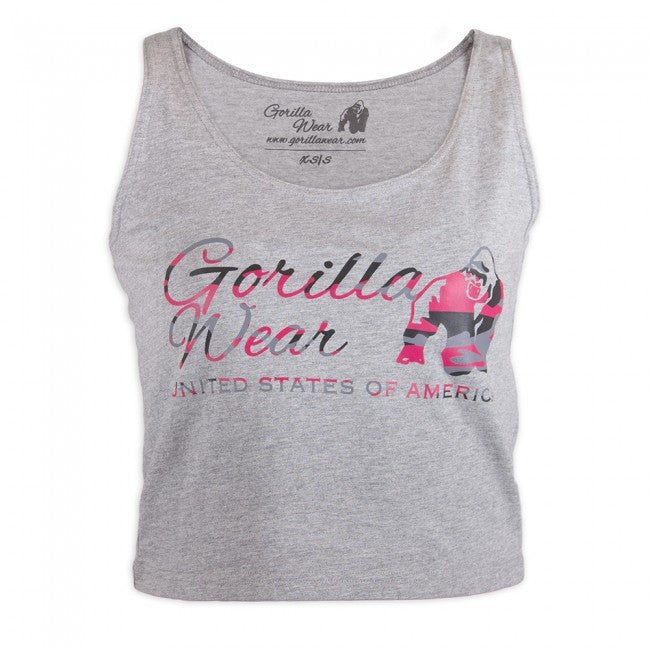 Gorilla Wear - Oakland Crop Tank - Gray/Pink Camo