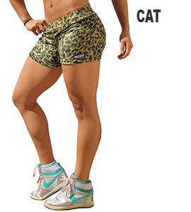 Women's Physique Bodyware - Animal Print Workout Shorts - Big Cat Skin